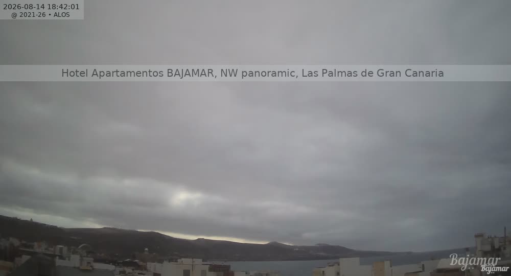 Vista en directo desde la azotea del Hotel Bajamar, Las Canteras
